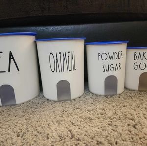 Blue 4 piece Tupperware set